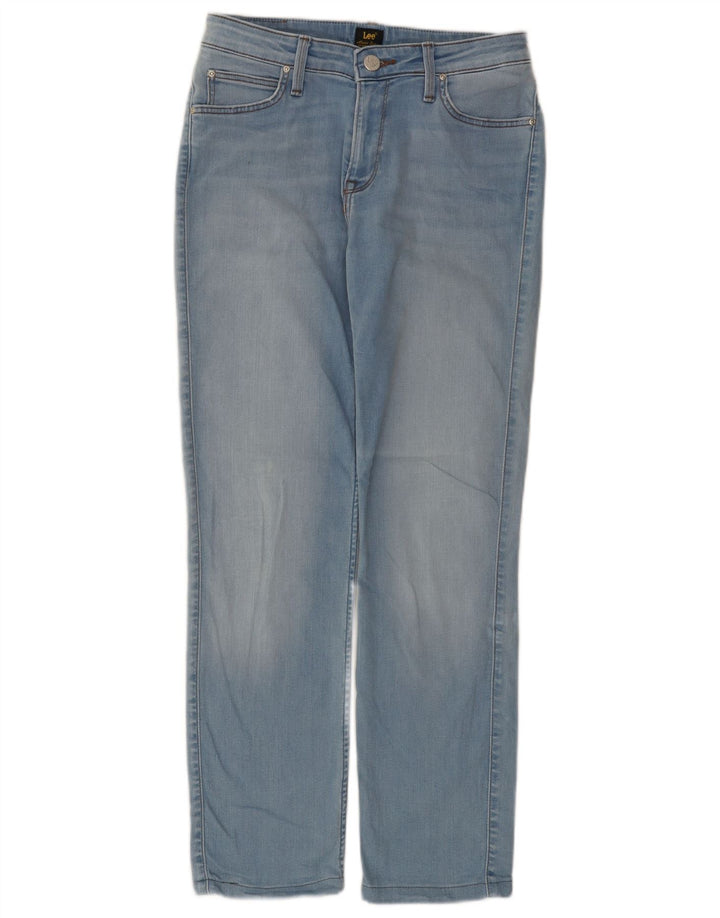 Lee Womens Marion Straight Jeans W29 L28 Azul Algodão