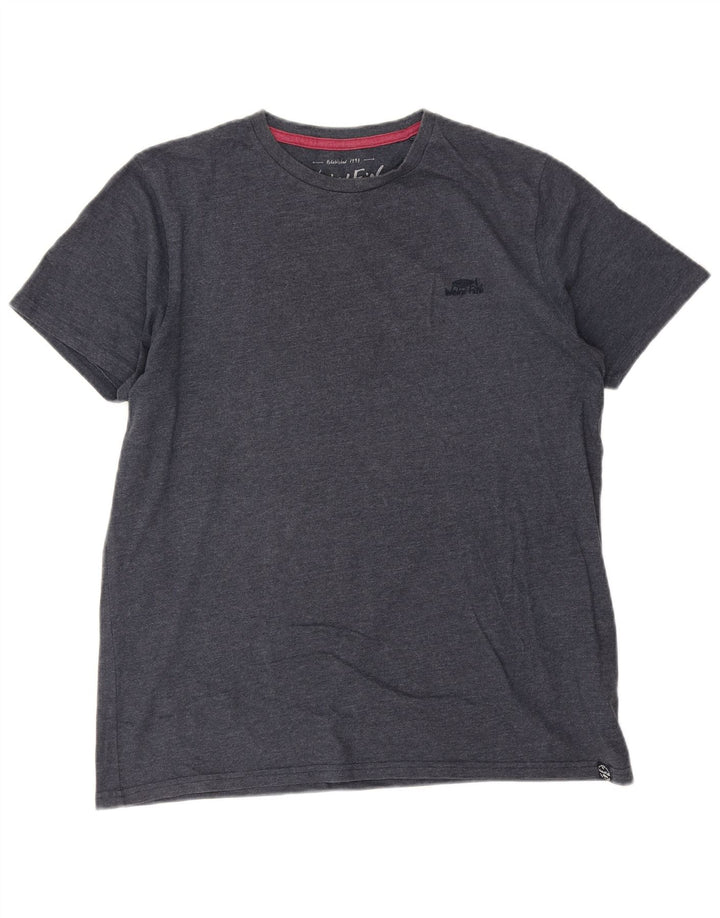 Camiseta masculina WEIRD FISH grande algodão azul marinho