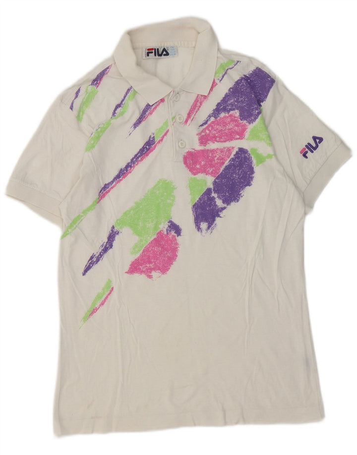 Polo Fila Menino 13-14 Anos Branco Colorblock Poliéster