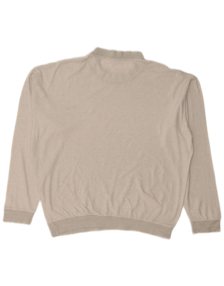 FILA Mens Loose Fit Top Manga Longa Cinza Médio