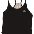 Adidas Womens Crop Vest Top UK 12 Médio Preto Poliéster