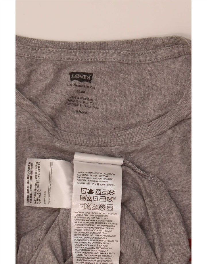 Camiseta feminina Levi's Slim UK 12 cinza médio manchado