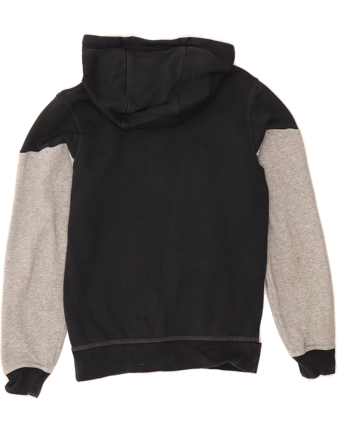 NIKE Mens Graphic Zip Hoodie Sweater XS Black Colourblock Cotton Vintage Nike and Second-Hand Nike from Messina Hembry 