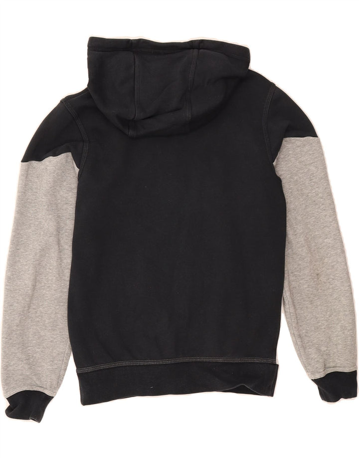 NIKE Mens Graphic Zip Hoodie Sweater XS Black Colourblock Cotton Vintage Nike and Second-Hand Nike from Messina Hembry 