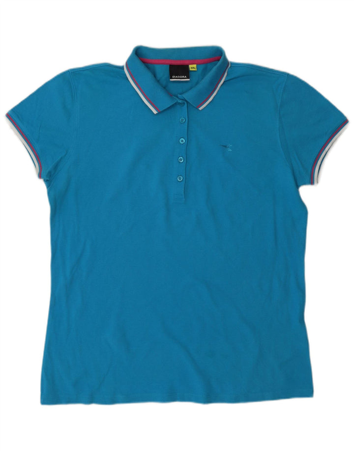 Camisa polo feminina DIADORA UK 20 2XL Azul