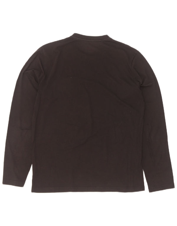 Rifle Mens Regular Fit Graphic Top Manga Longa XL Algodão Preto