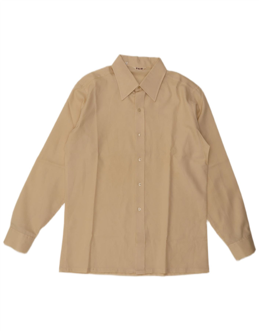 Camisa masculina vintage tamanho 42 16 1/2 grande amarelo