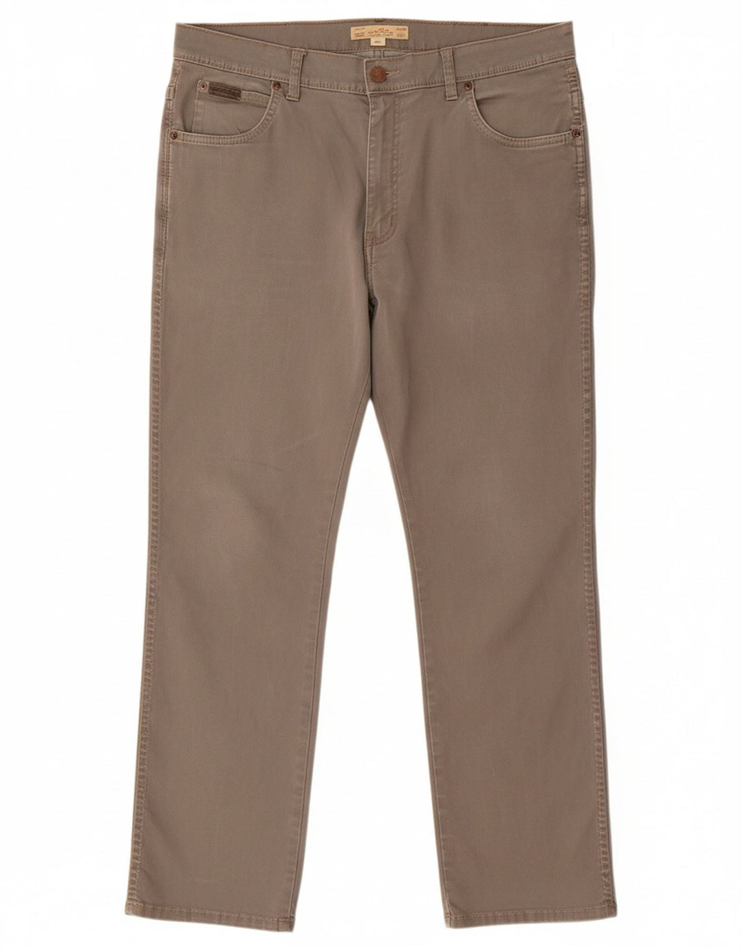 Calça casual reta masculina WRANGLER Texas W34 L30 algodão cinza