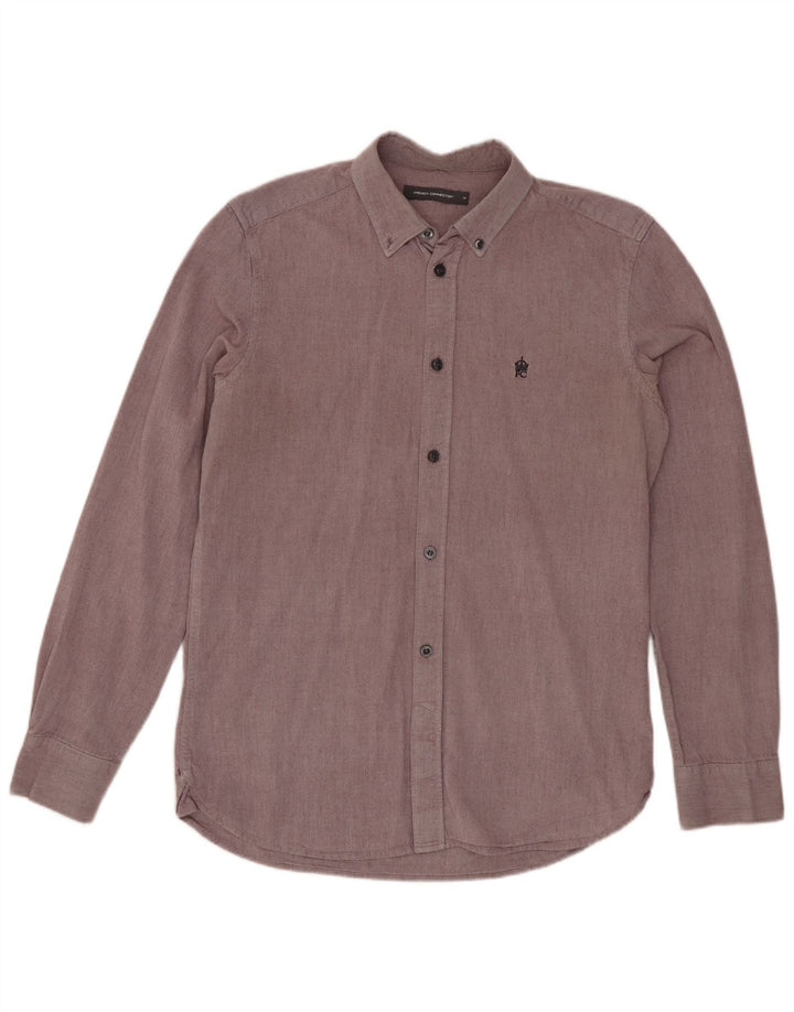 Camisa masculina French Connection algodão médio Borgonha