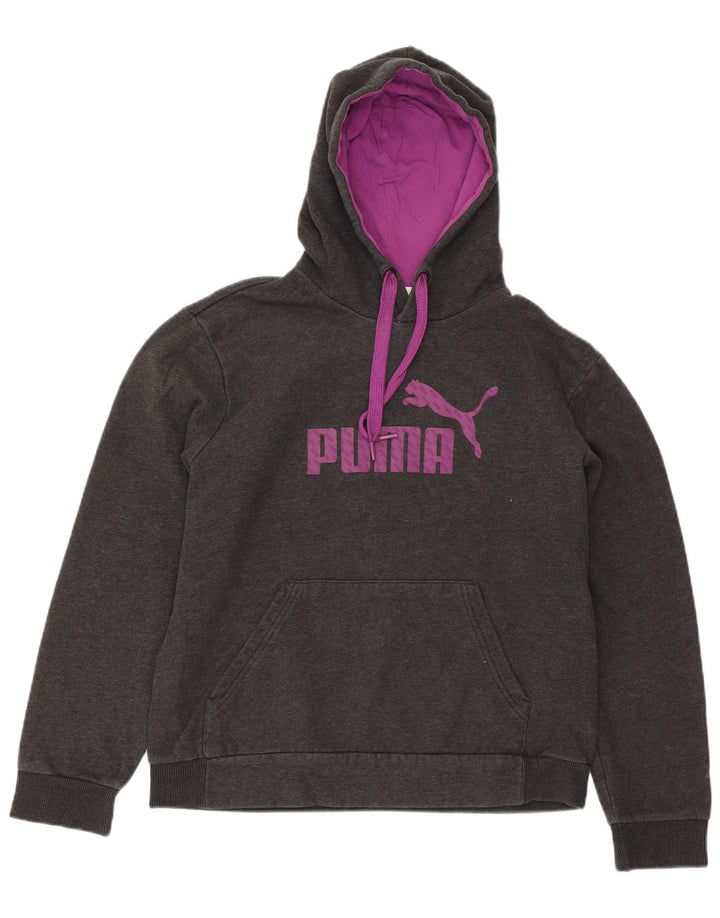 Jumper com capuz gráfico feminino PUMA UK 14 grande algodão cinza