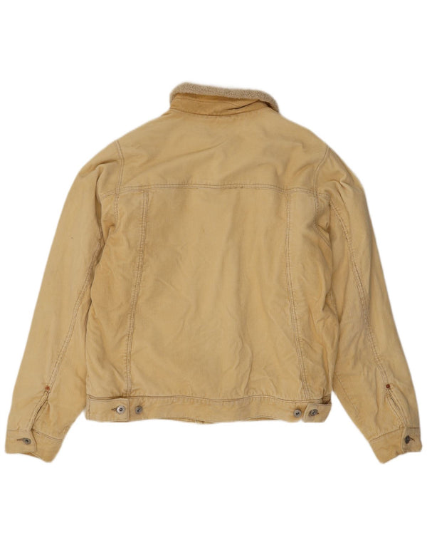 Jaqueta masculina de veludo sherpa Bench UK 40 algodão bege grande
