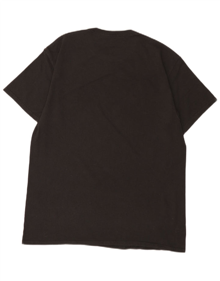 Reebok Mens Graphic T-Shirt Top Grande Preto