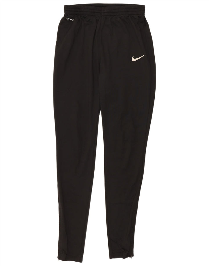 Calça de treino masculina NIKE Dri Fit pequena preta de poliéster