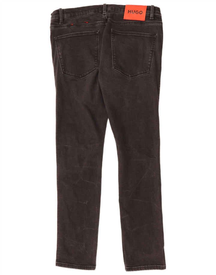 HUGO BOSS Mens Jeans Slim W34 L32 Algodão Preto