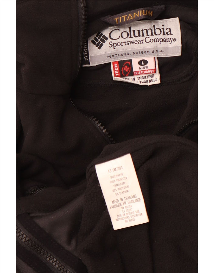 Jaqueta de lã masculina COLUMBIA UK 40 grande poliéster preto