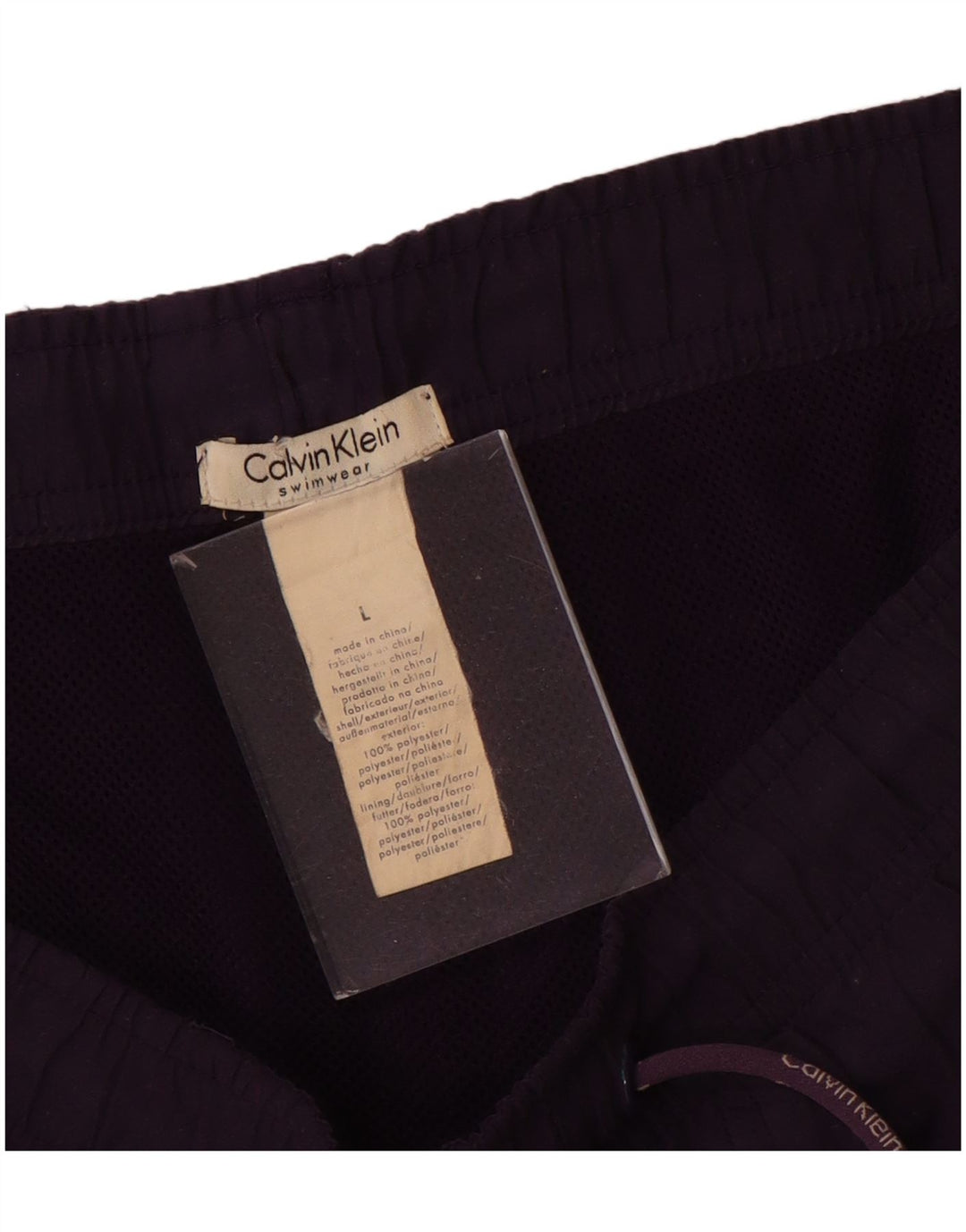 CALVIN KLEIN Calção de banho masculino gráfico grande poliéster roxo