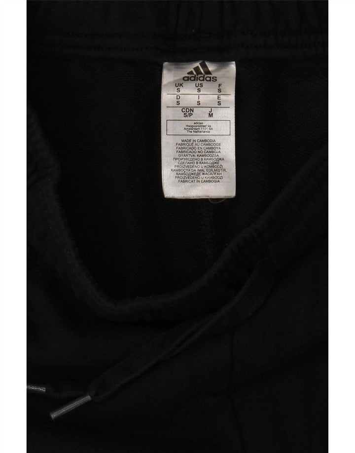 Calças de treino masculinas ADIDAS pequenas de algodão preto