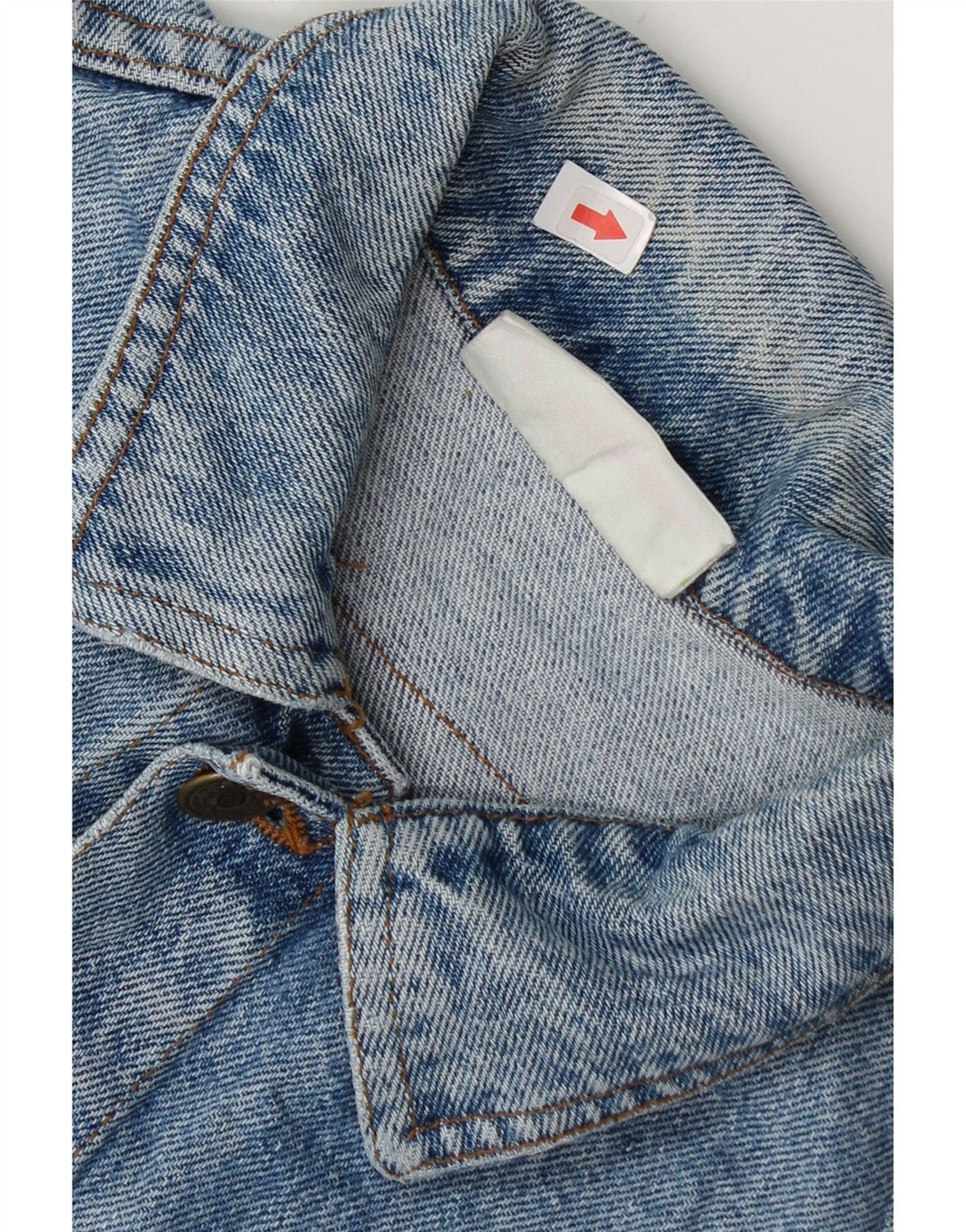 Jaqueta jeans Benetton Boys 7-8 anos grande algodão azul