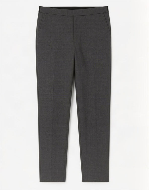 Calça Chino reta feminina Zara médio W28 L26 espinha de peixe cinza