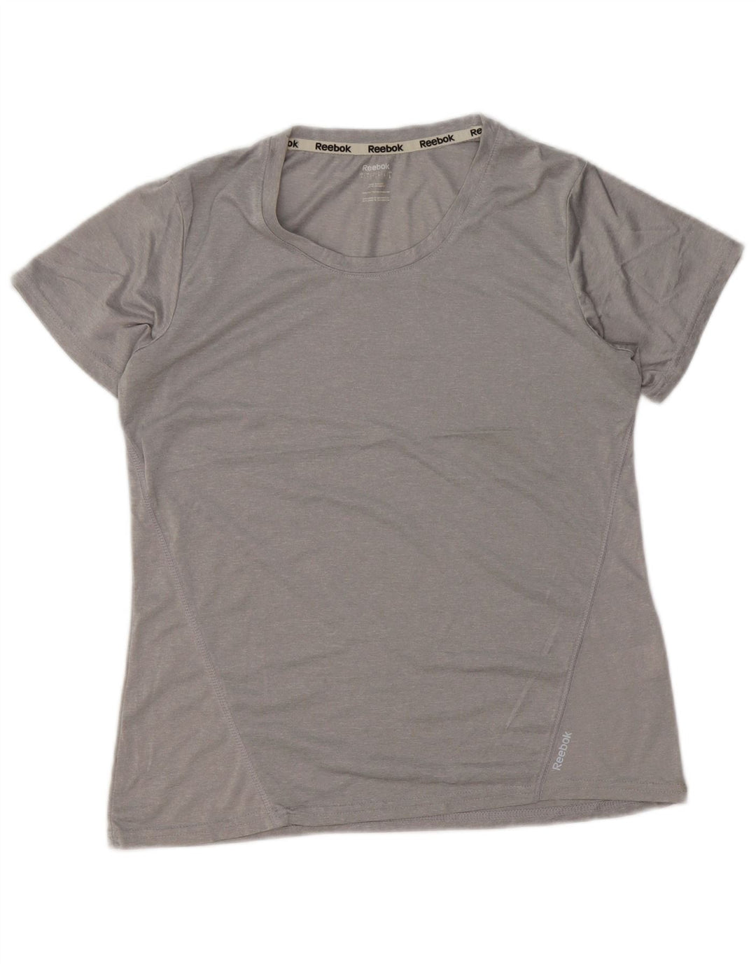 Camiseta feminina REEBOK UK 16 grande poliéster cinza