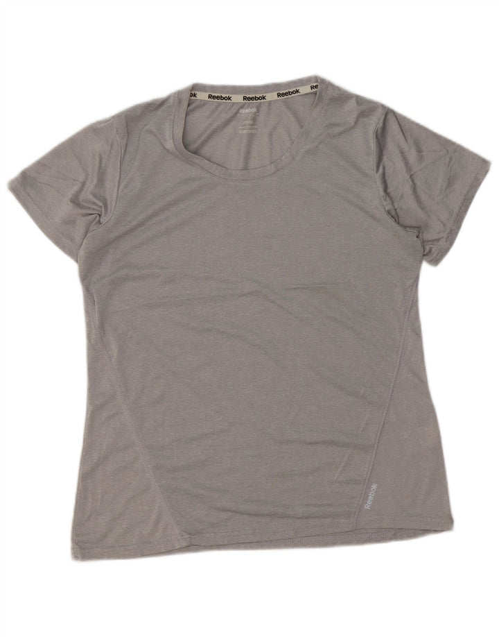 Camiseta feminina REEBOK UK 16 grande poliéster cinza