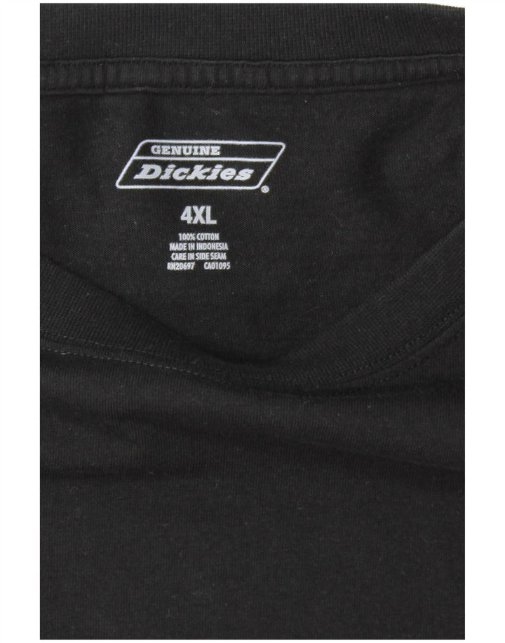 Camiseta masculina DICKIES Top 4XL algodão preto