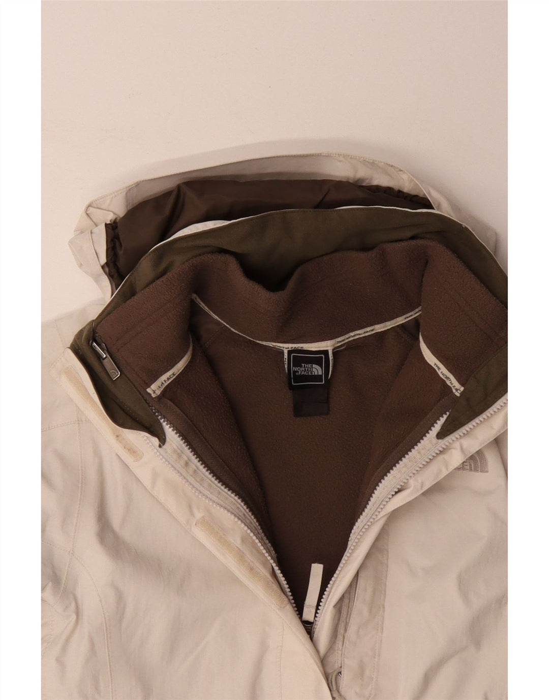 Jaqueta corta-vento feminina The North Face UK 14 médio off white poliéster