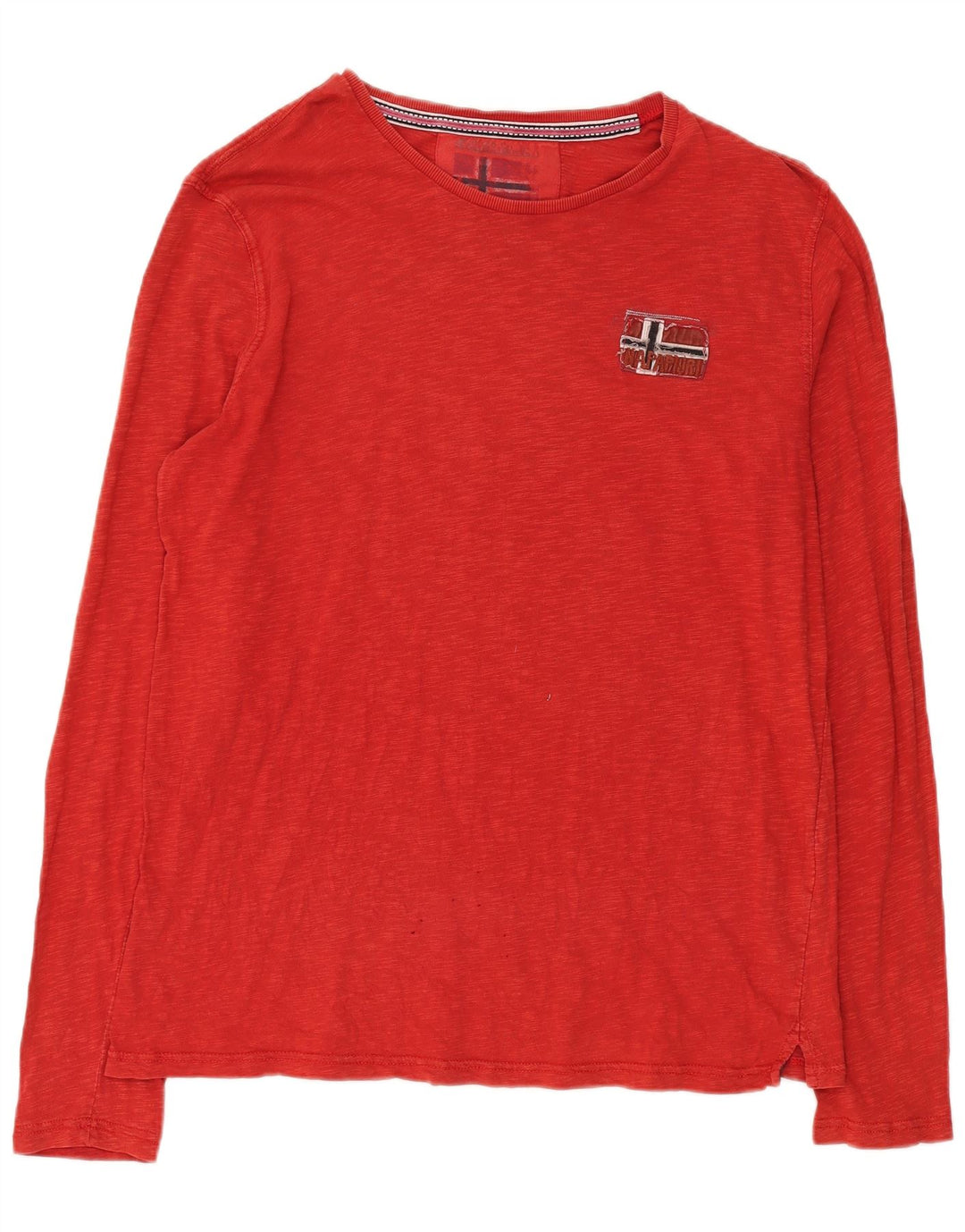 Top Heritage masculino Napapijri manga comprida 3XL vermelho