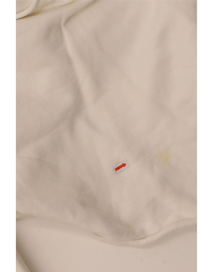 CHAMPION Suéter feminino com capuz e corte UK 10 pequeno algodão branco