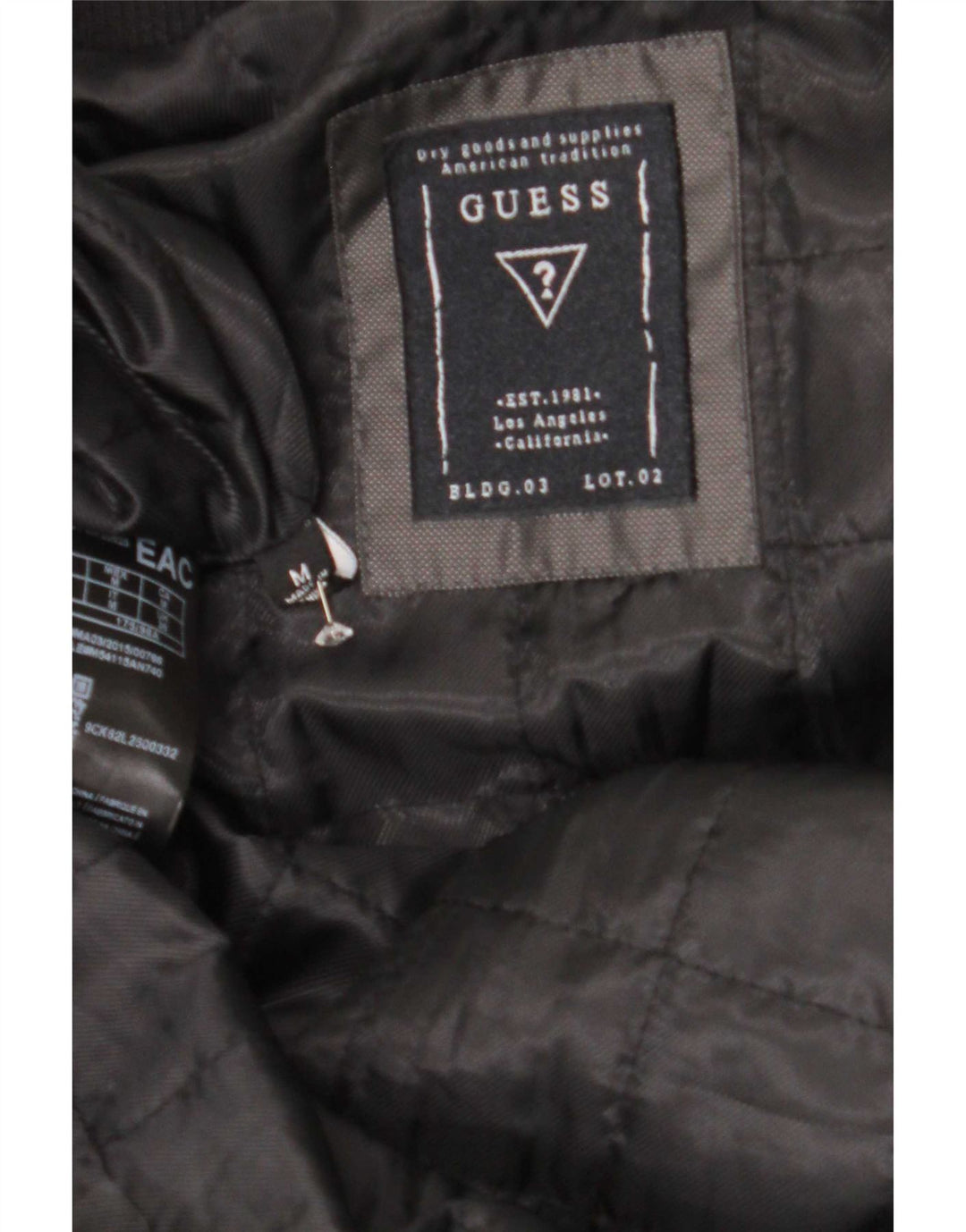 Jaqueta bomber masculina Guess UK 38 poliéster preto médio