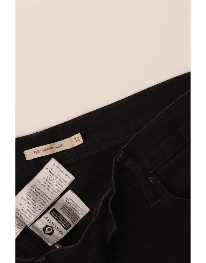 Calça jeans feminina Levi's 312 Shaping Slim W32 L30 algodão preto
