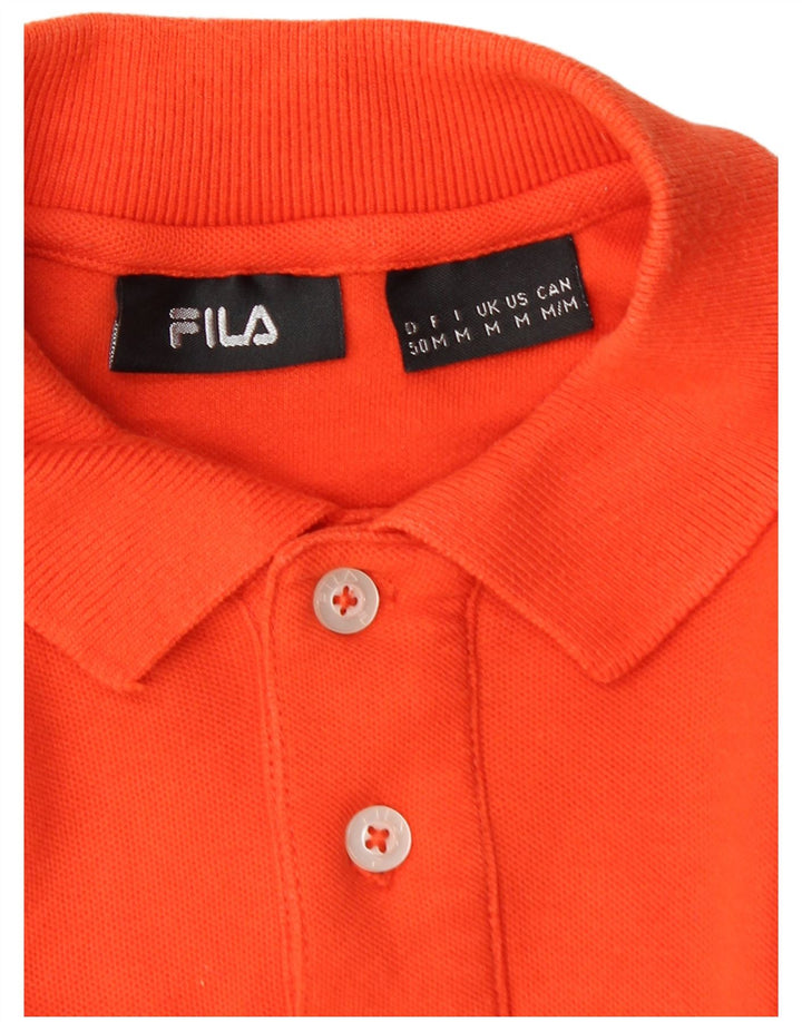 Camisa polo masculina Fila médio algodão laranja