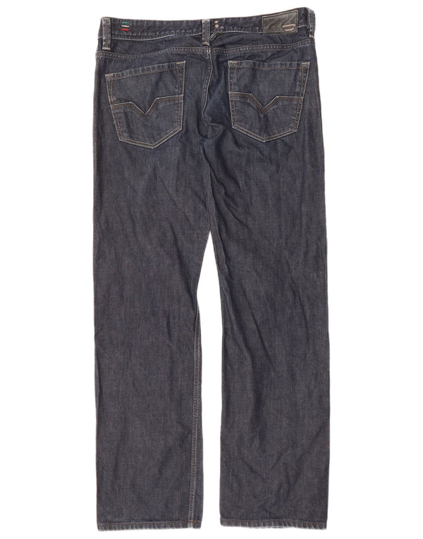 Diesel Mens Larkee Wide Leg Jeans W34 L32 Navy Blue Cotton