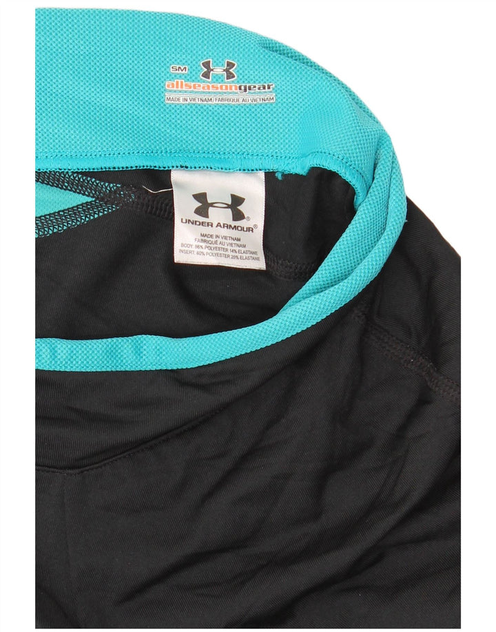 Calça de treino feminina Under Armour Capri UK 10 poliéster preto pequeno