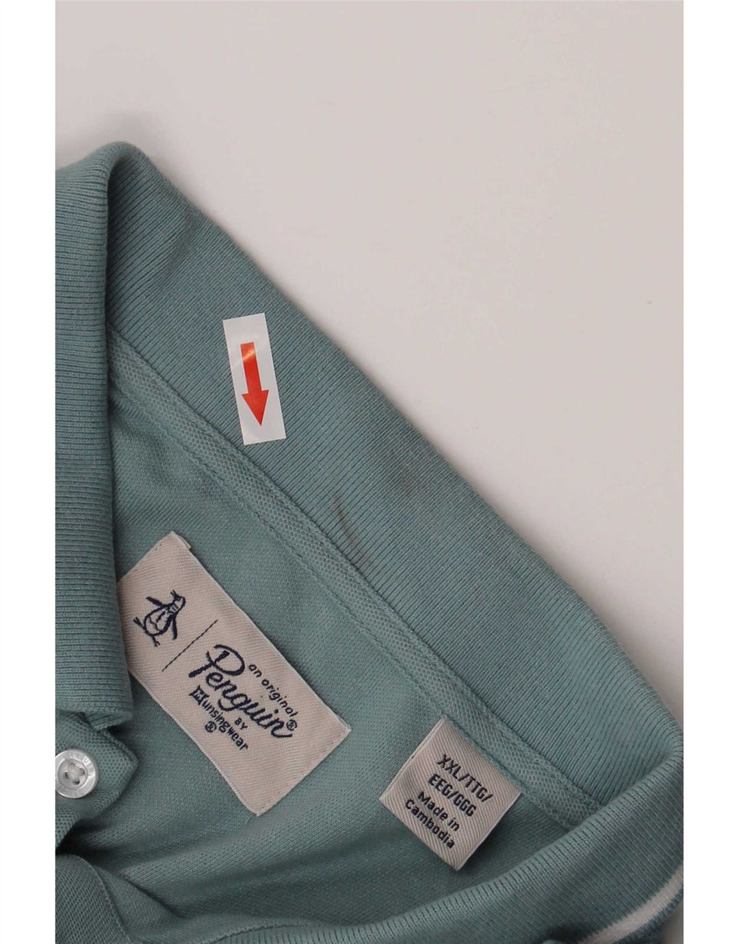 Camisa polo masculina Penguin 2XL algodão azul