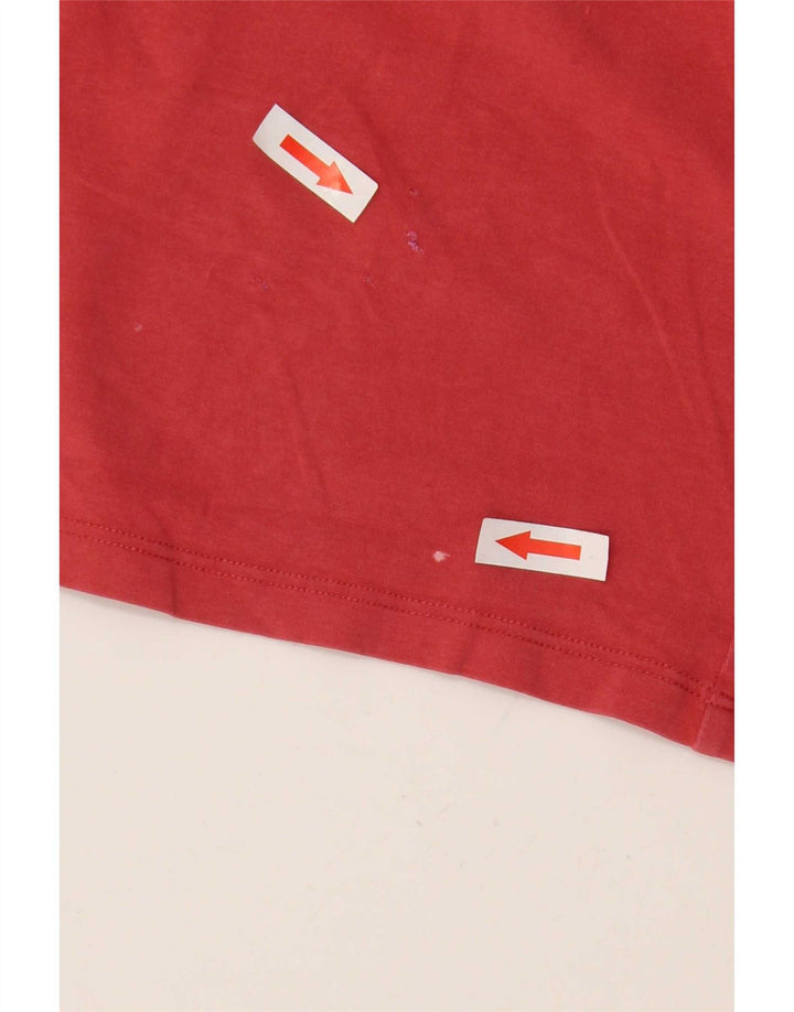 Max Mara Top feminino sem mangas para fim de semana Reino Unido 14 grande algodão vermelho