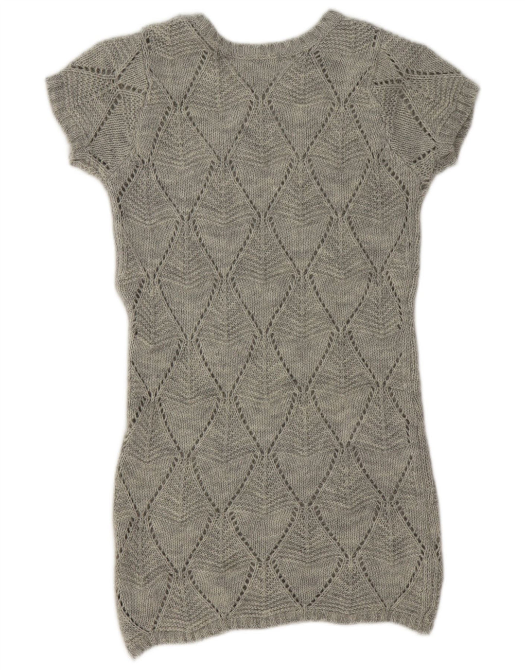 Vestido jumper feminino Marks & Spencer UK 12 cinza médio Argyle/Diamante