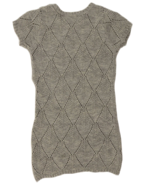 Vestido jumper feminino Marks & Spencer UK 12 cinza médio Argyle/Diamante