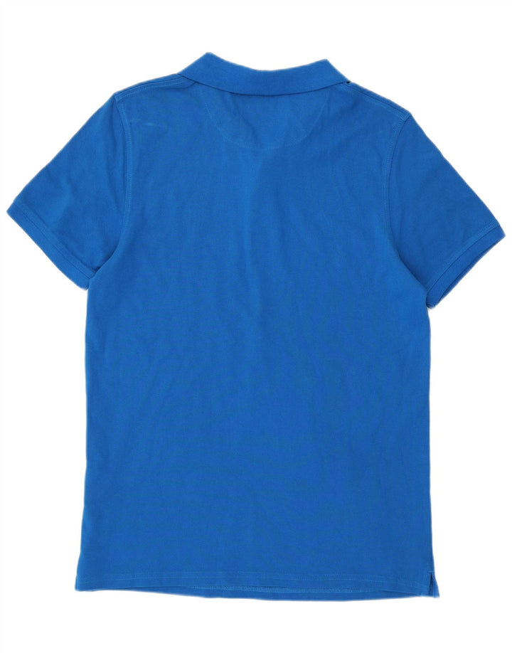 Camisa polo masculina Lyle & Scott de algodão azul médio