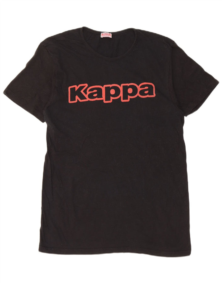 Camiseta gráfica masculina Kappa Top grande preto