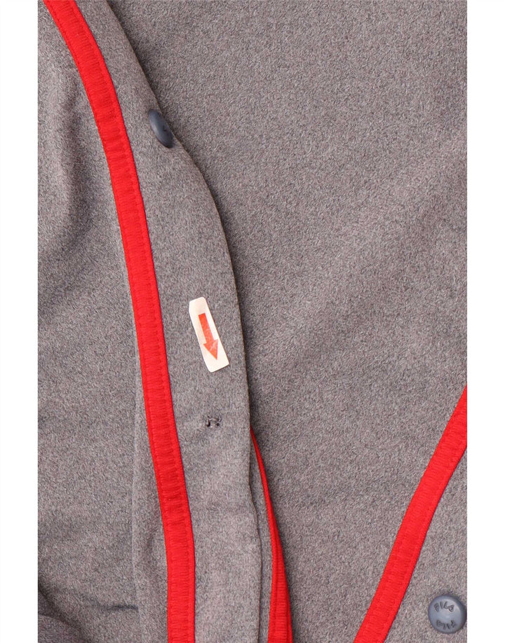 Fila Calça masculina de treino grande cinza Colourblock poliéster