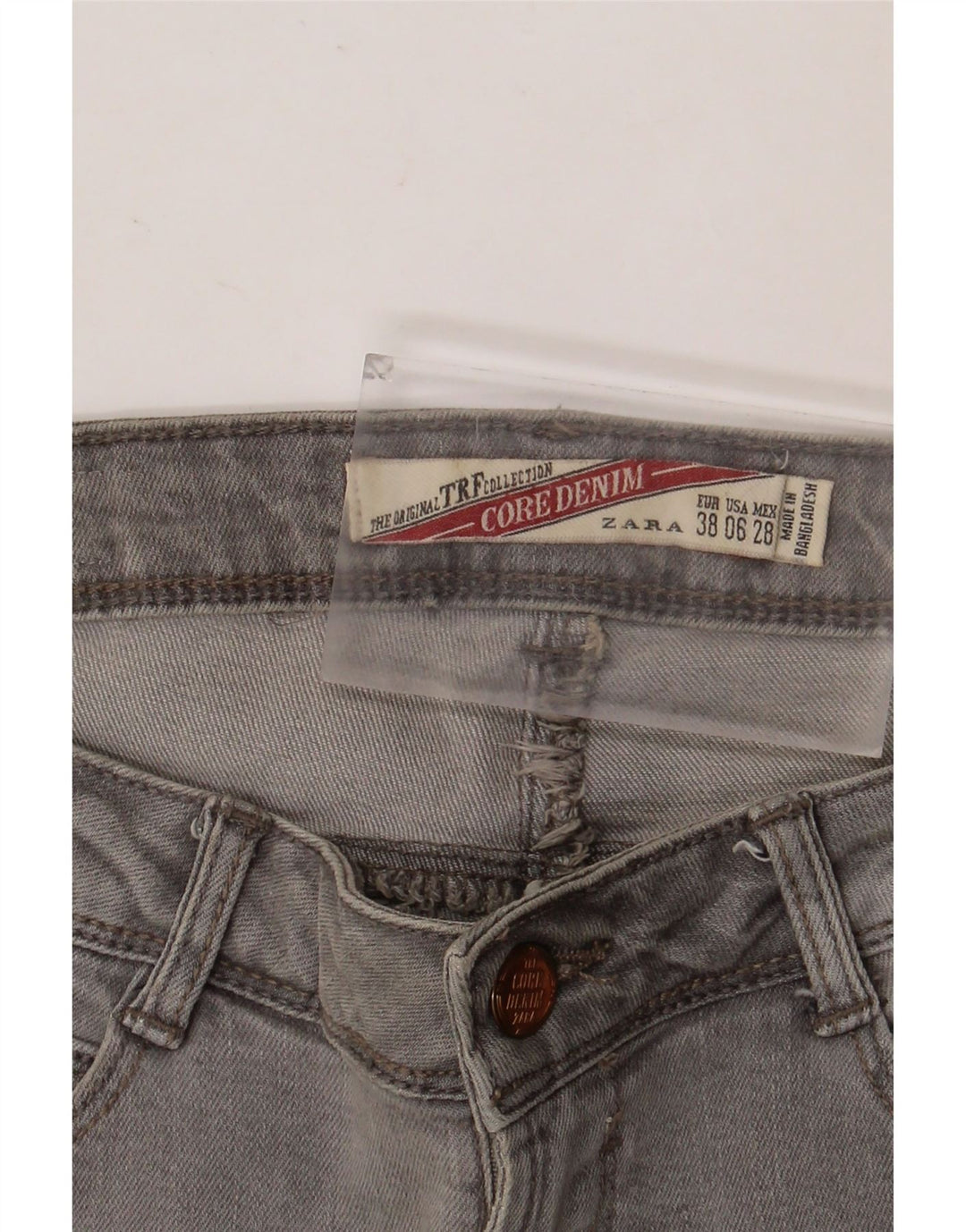 Zara Jeans Skinny Feminino EU 38 Pequeno W28 L31 Cinza