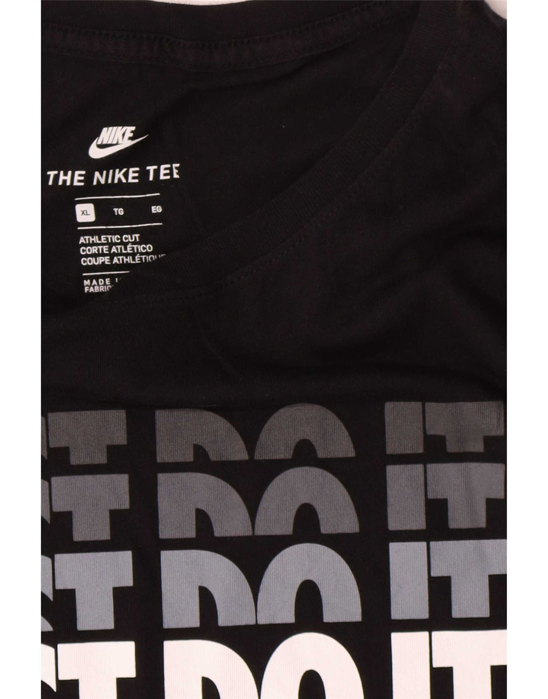 Camiseta Nike masculina gráfica Top XL algodão preto