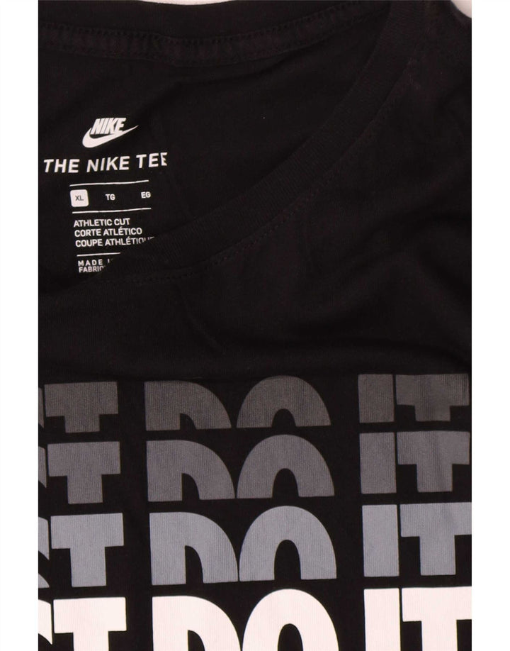 Camiseta Nike masculina gráfica Top XL algodão preto