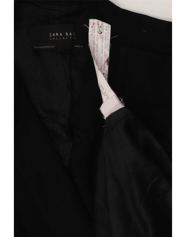Sobretudo feminino Zara UK 6 XS preto poliéster