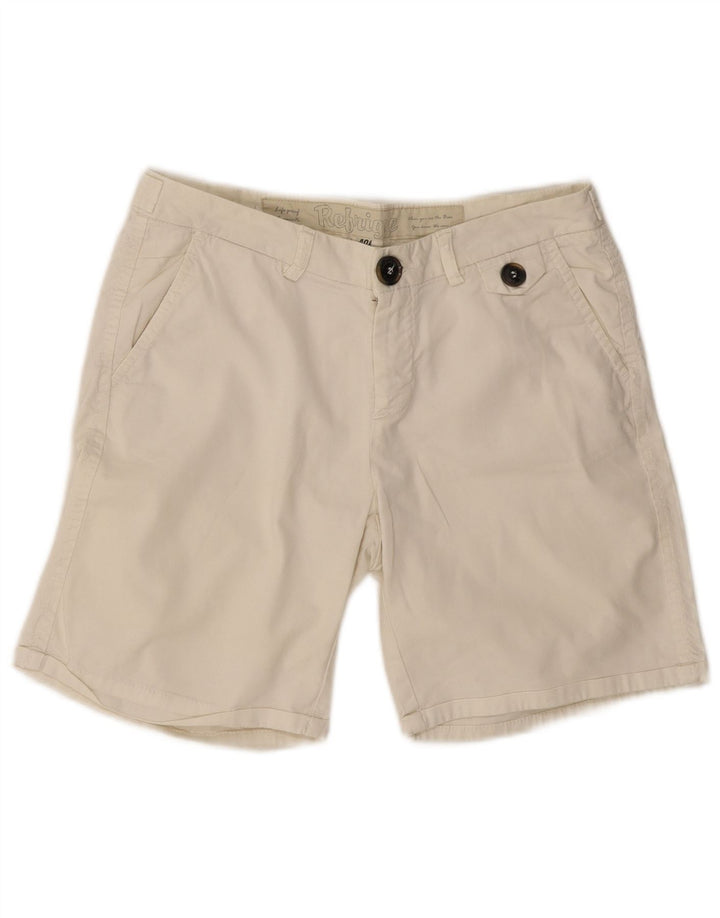 Shorts Chino Feminino Refrigue EU 40 Médio W30 Algodão Bege