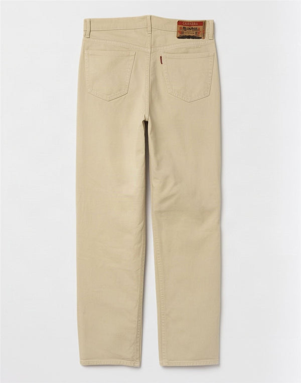 Carrera Mens Straight Jeans W36 L33 Algodão Bege