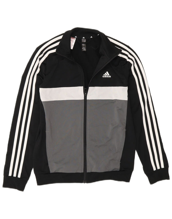 Jaqueta Adidas Meninos Treino Top 11-12 Anos Preto Colorblock Poliéster