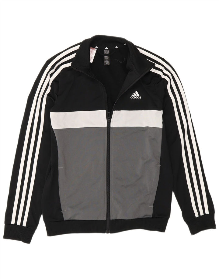Jaqueta Adidas Meninos Treino Top 11-12 Anos Preto Colorblock Poliéster