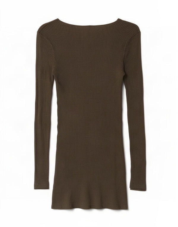 Vestido jumper feminino Oasis de manga comprida Reino Unido 10 pequeno cáqui viscose